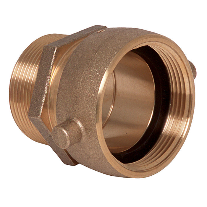 ADAPTOR 2 MNPT X 2.5 FNST SWIVEL BRASS PIN