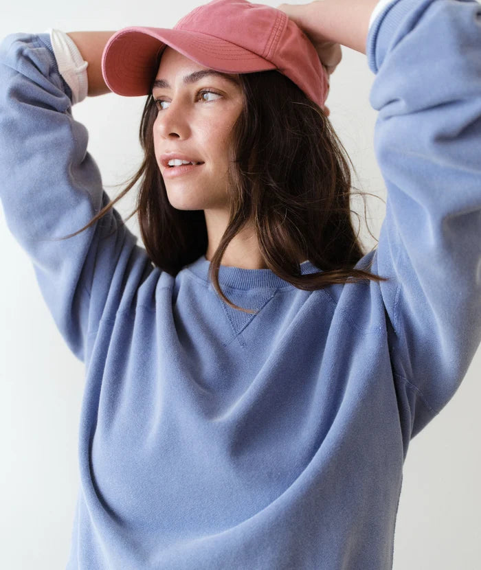 Cloud 9 Fleece Reversible Crewneck Faded Denim