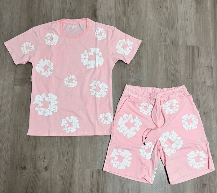 Conjunto Corto Denim Taser Rosa