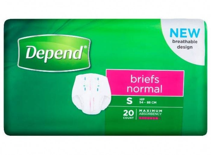 Depend Normal Briefs Unisex S