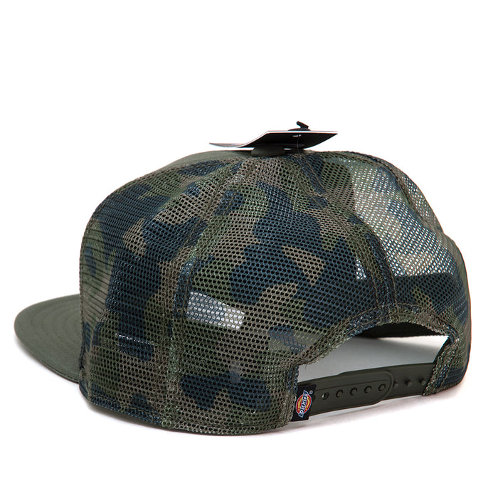 Flat Bill Snapback Trucker Hat (Moss Green) (S)