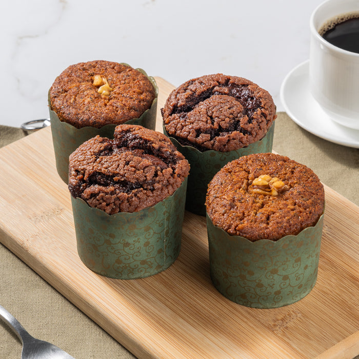 Gluten-Free Assorted Double Chocolate and Carrot Muffins - 4 pcs