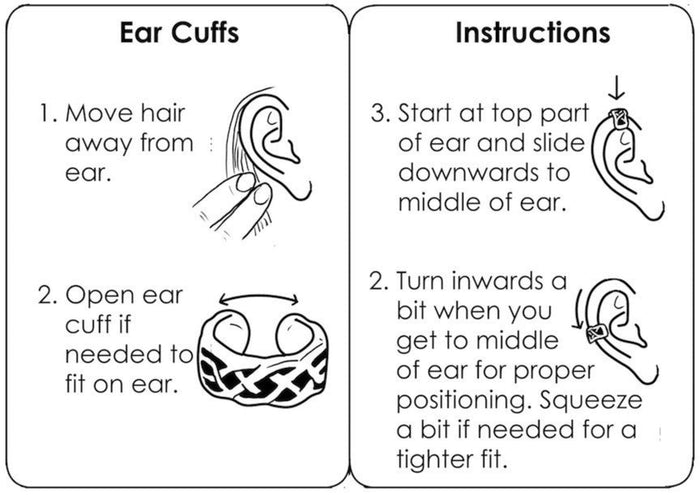 How to wear Gold Mini Ear Cuff - Non Piercing Boho Jewelry step by step