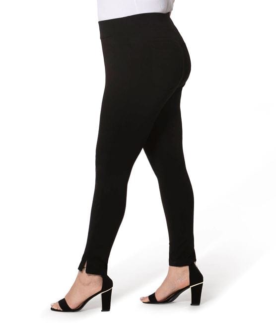 Lola Jeans Anna Ponte Mid-Rise Pull-On Ankle Pant in Black - Taryn x Philip Boutique
