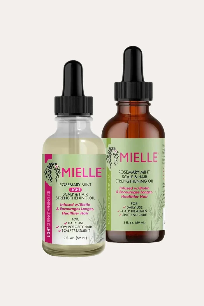 MIELLE ROSEMARY MINT SCALP & HAIR STRENGTHENING OIL INFUSED W/ BIOTIN & ENCOURAGES GROWTH 2oz MIELLE ORGANICS