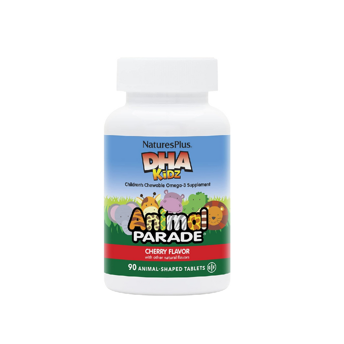 Nature's Plus Animal Parade DHA for Kids Cherry Flavor 90 Tablets