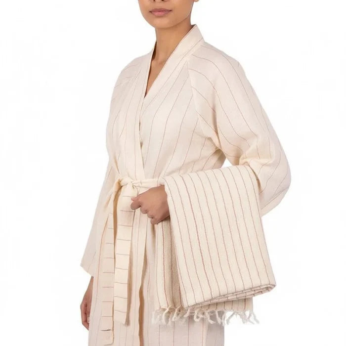 HAWA Rest & Restore Cotton Kimono & Throw Set in Kuwait - Waha Lifestyle