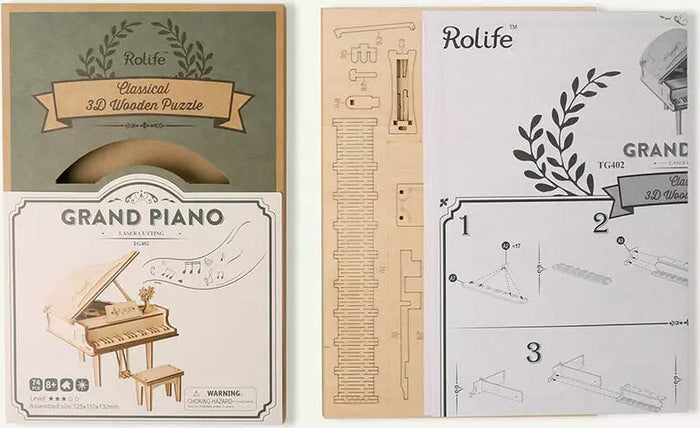 Classic 3D Wood Puzzles; Grand Piano
