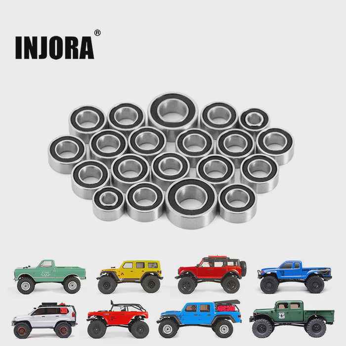 SCX24-161BK INJORA Sealed Steel Bearing Kit (20 pcs) for 1/24 Axial SCX24