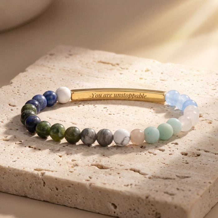 Secret Message Stone Bracelet: You are a badass - Olita Gifts & Goods