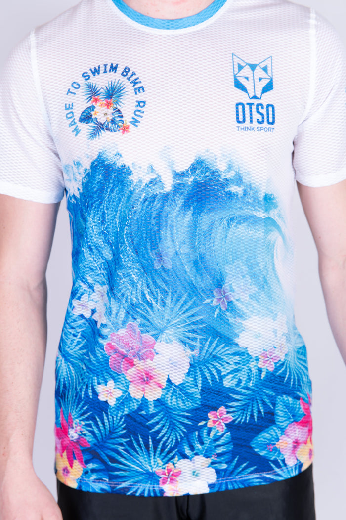 T-Shirt Homme manches courtes - Swim Bike Run Wave