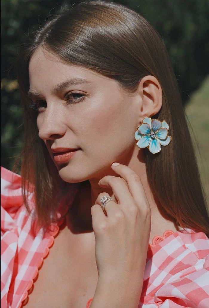 The Pink Reef - The Pink Reef Large Jewel Box Florals in Green Pearl