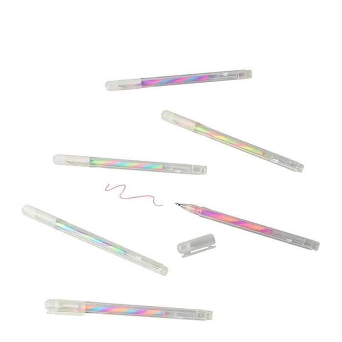 Tutti Frutti Rainbow Gel Pens Set for Study & Notes – 6 Colours