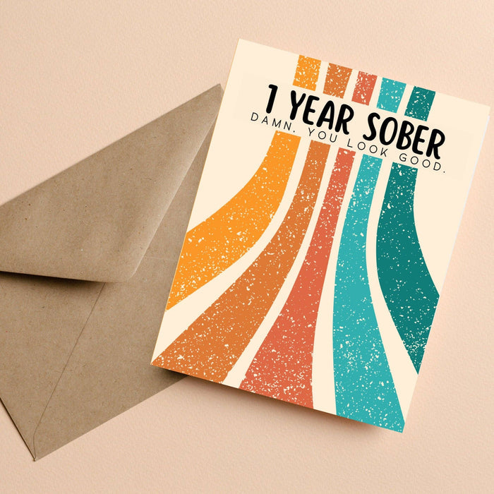 1 Year Sober Anniversary Card
