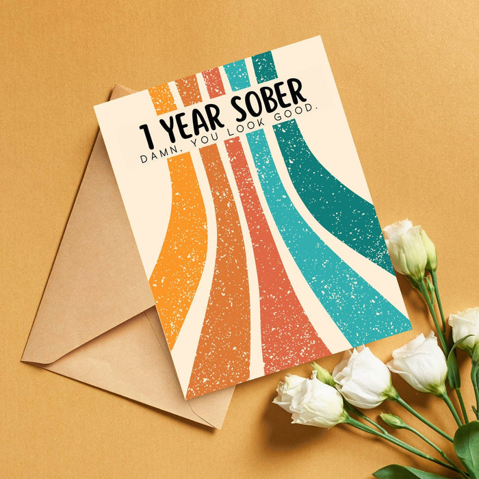 1 Year Sober Anniversary Card