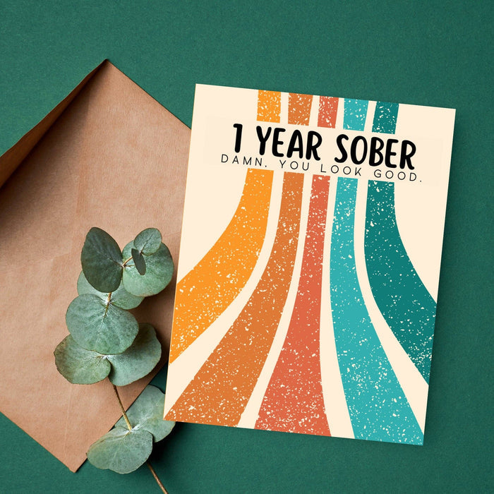 1 Year Sober Anniversary Card