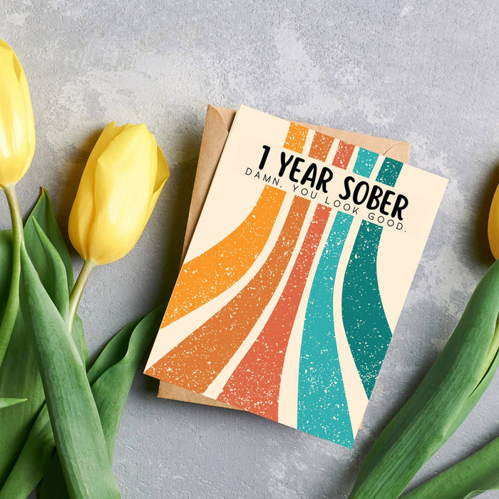 1 Year Sober Anniversary Card
