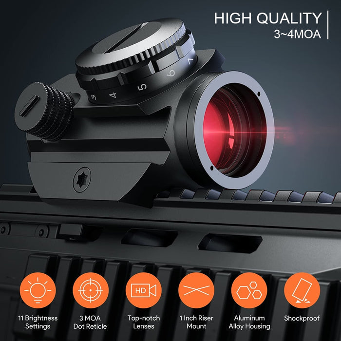 1x22mm Red Dot Sight 3 MOA Red Dot Scope Airsoft