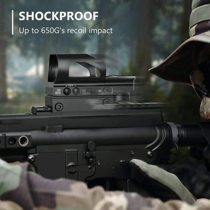 1x22x33 Red Green Dot Sight 4 Reticle Reflex Sight Airsoft