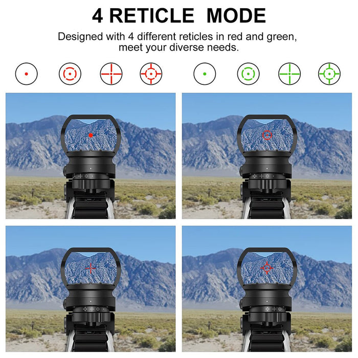 1x22x33 Red Green Dot Sight 4 Reticle Reflex Sight Airsoft