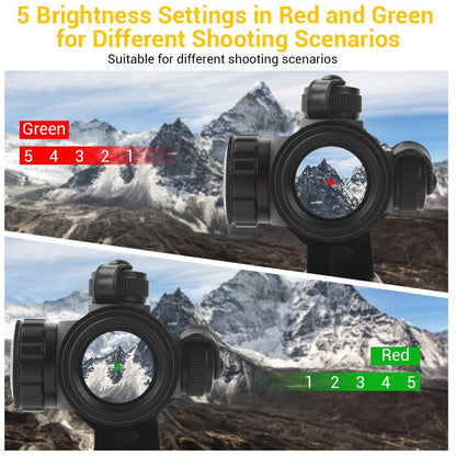 1x30mm Tactical Red Dot Reflex Sight Riflescope Airsoft