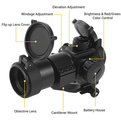 1x30mm Tactical Red Dot Reflex Sight Riflescope Airsoft