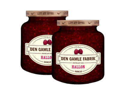 2 x Den Gamle Fabrik Raspberry Marmalade 380g (13.40 oz) – Authentic Danish Raspberry Preserve