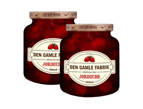 2 x Den Gamle Fabrik Strawberry Marmalade 380g (13.40 oz) – Authentic Danish Strawberry Preserve