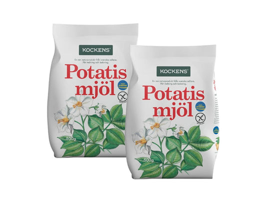 2 x Kockens Potatismjöl 500g – Swedish Potato Starch Multipack, 1,000g total, naturally gluten-free, made from Swedish potatoes