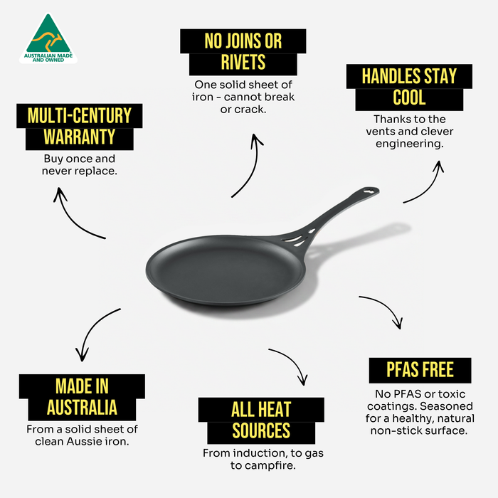 24cm Iron Crepe Pan
