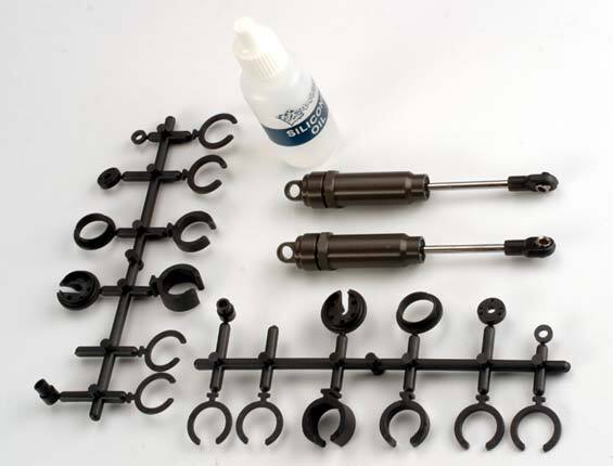 Big Bore shocks (x-long) (hard-anodized and PTFE-coated T6 aluminum) (assembled with TiN shafts) w/o springs (2)