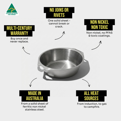 26cm Stainless Steel Deep Baking Pan