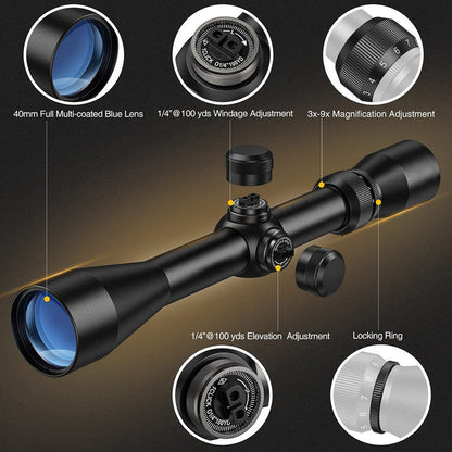 3-9x40 Tactical Rifle Scope Airsoft