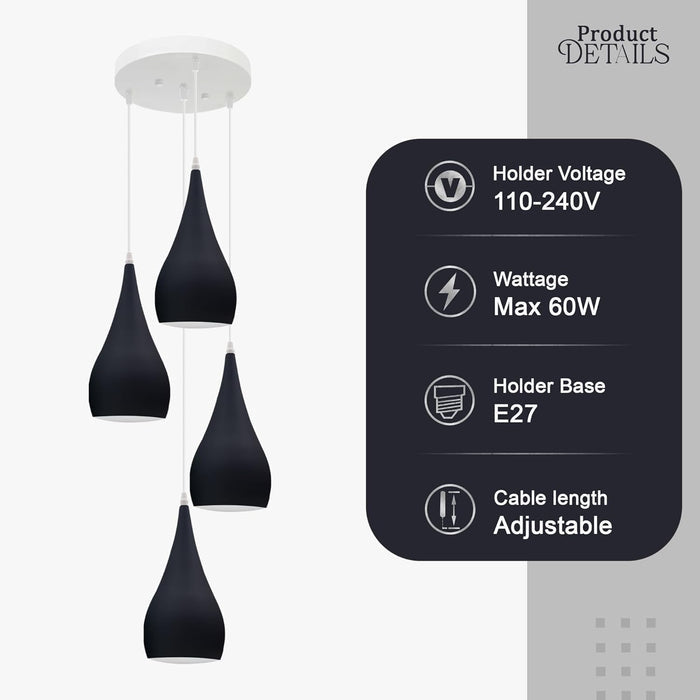 3 Way Multi Teardrop Ceiling Pendant Light  ~5295