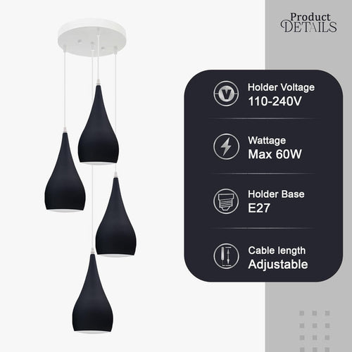 3 Way Multi Teardrop Ceiling Pendant Light  ~5295