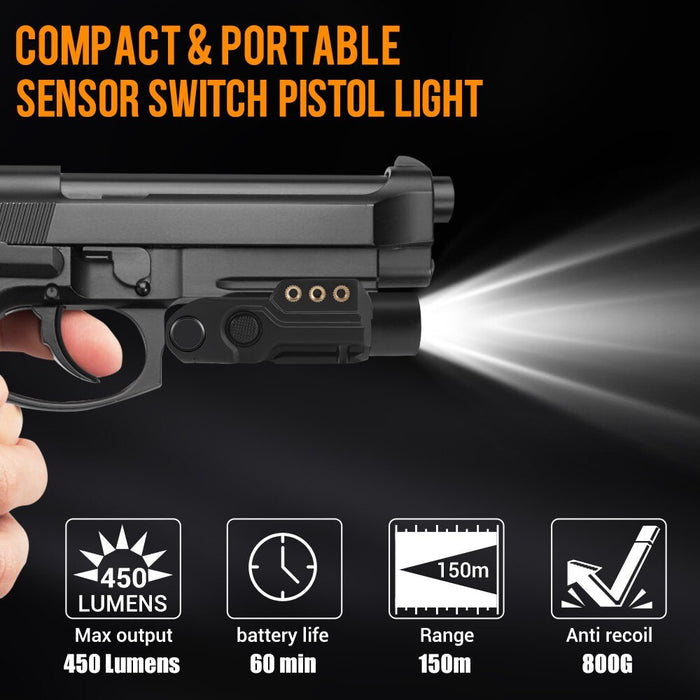 500 Lumens Pistol Light Smart Sensor Switch Airsoft