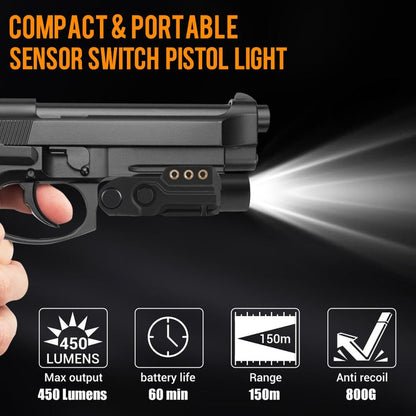 500 Lumens Pistol Light Smart Sensor Switch Airsoft