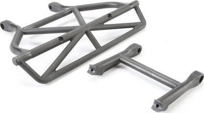 Bumper, rear/ bumper mount, rear (black)