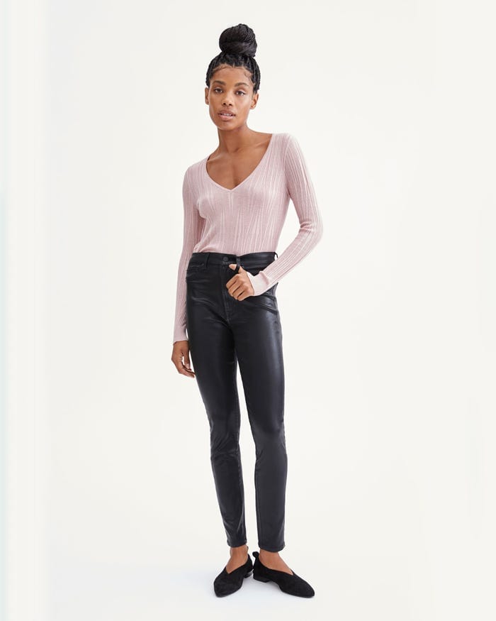 7 For All Mankind Coated B(air) High Waist Ankle Skinny with Faux Pockets - Taryn x Philip Boutique