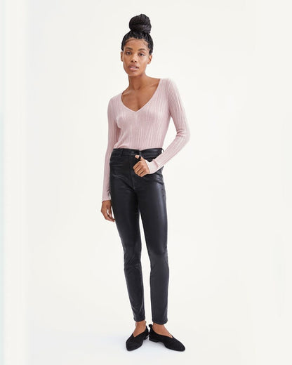 7 For All Mankind Coated B(air) High Waist Ankle Skinny with Faux Pockets - Taryn x Philip Boutique