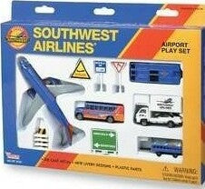 Southwest Airlines B737 Airport Die Cast Playset (13pc Set)