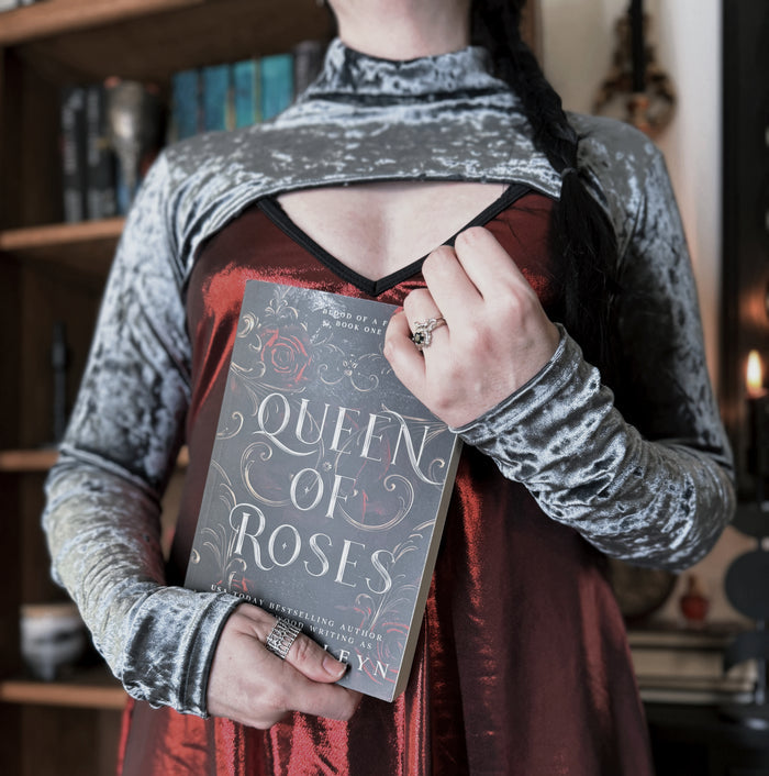 Close-up of Silver Hex Shrug silver velvet fabric with soft sheen