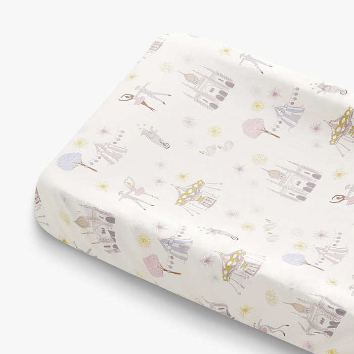 Changing Mat in Adventure in Wonderland Print in Rose