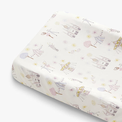 Changing Mat in Adventure in Wonderland Print in Rose