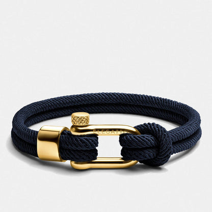 Alchor Bracelet Navy Gold