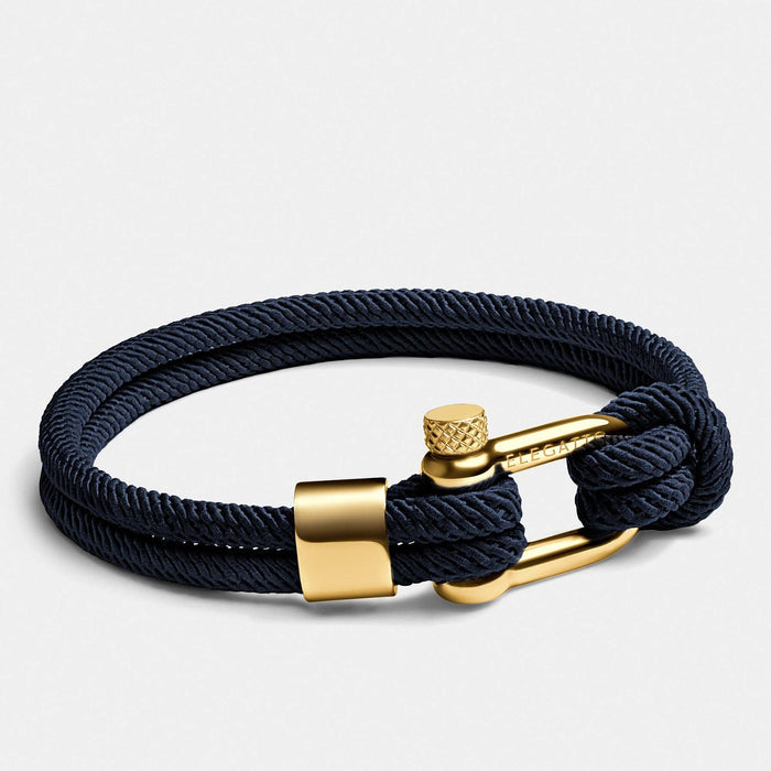Alchor Bracelet Navy Gold