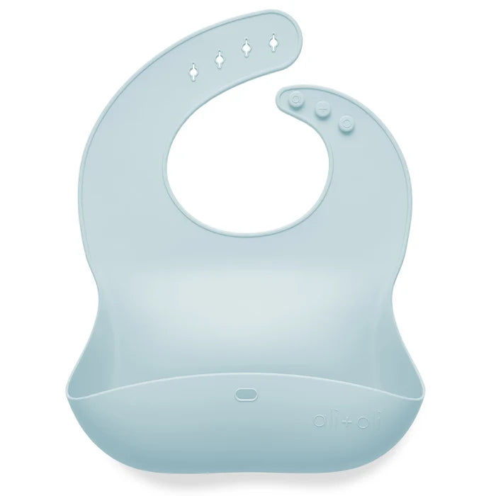 Ali+Oli Silicone Baby Bib - Sky Blue