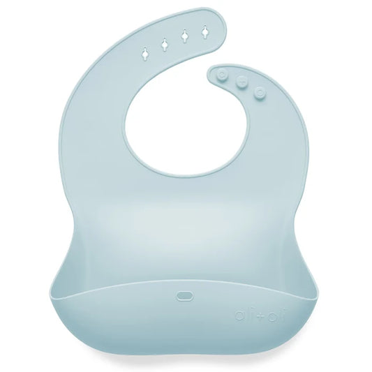 Ali+Oli Silicone Baby Bib - Sky Blue