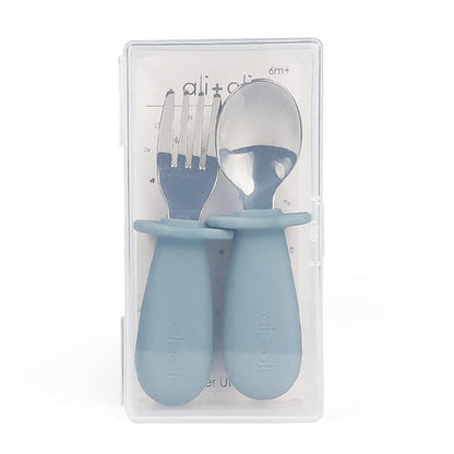 Ali+Oli Spoon and Fork Set - Blue