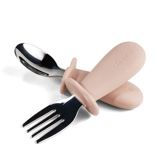 Ali+Oli Spoon and Fork Set - Pink
